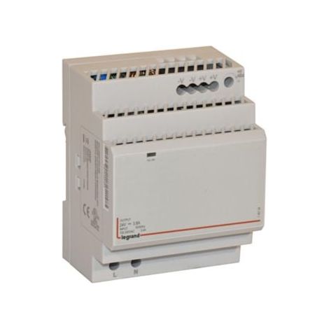 Alimentation modulaire à découpage monophasée entrée 100V à 240V et sortie 24V= - 92W - 3,8A - 4 modules - LEGRAND