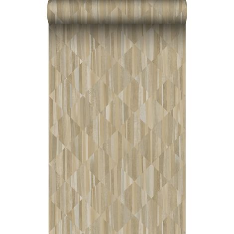 papier peint imitation bois en 3D beige  - Origin Wallcoverings (1/5)