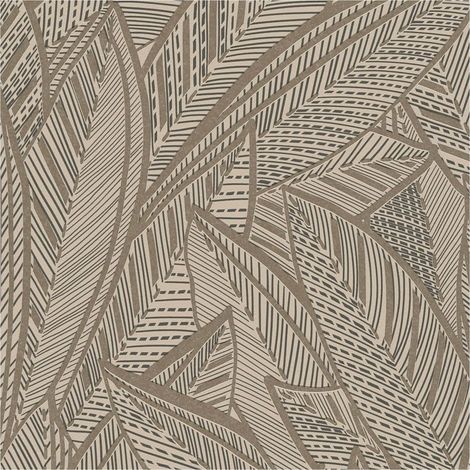 Graphic wallpaper wall Profhome 399332 non-woven wallpaper slightly textured with floral ornaments shimmering bronze black 5.33 m2 (1/5)