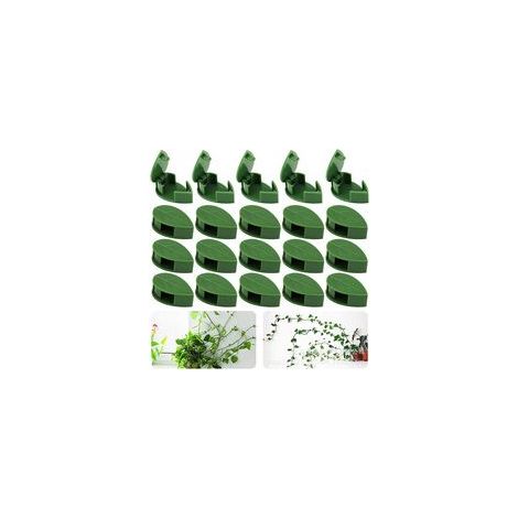 Lot de 20Clips muraux Invisibles en Forme de Feuille pour grimpantes, Supports réutilisables pour Pots, balcons, serres d'intérieur