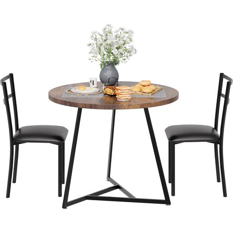 Ensemble table à manger avec 2 chaises, Table à Manger, Table à Cuisine, Pour Salle à Manger, Cuisine - Marron (1/5)