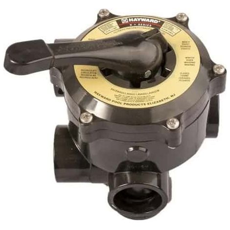 Hayward – Vanne multivoies 1½' pour filtre à sable – ABS noir, boisseau PPO, joints EPDM – 6 fonctions pour piscine – Remplace Kripsol VK643