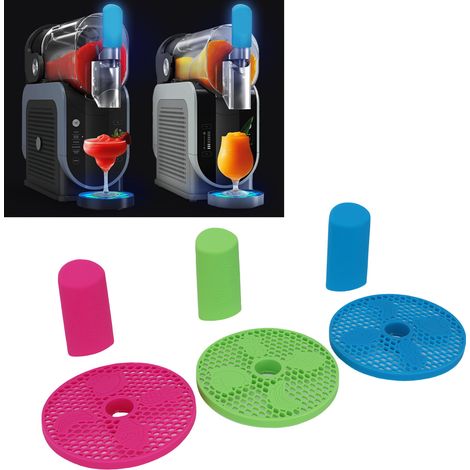 Juego de 3 fundas de silicona y bandejas antigoteo para máquinas de hielo granizado FS301 y FS300 – Elegante y llamativo conjunto de accesorios (1/5)