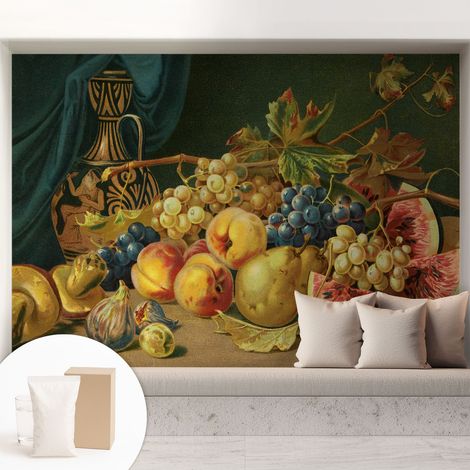 Tapete Vliestapete mit Kleber - trendige Wanddeko - elegant Fototapete für Wohnzimmer - Schlafzimmer Fruchtiger Charme 208x146 cm (1/5)