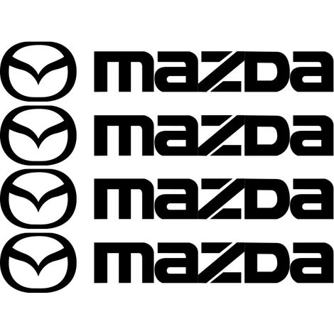 (Noir, 4 pièces) 4 autocollants décoratifs pour poignées de porte et rétroviseurs de voiture, compatibles avec Mazda Speed MS, Axela, Atenza, Demio 5, 6, CX-5, CX-8, MPS et CX-4 3. (1/4)
