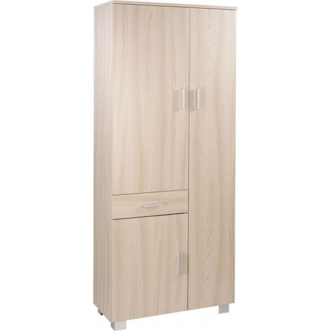 Mehrzweckschrank drei Türen eine Schublade Elm Light 77x34x H178 cm (1/2)