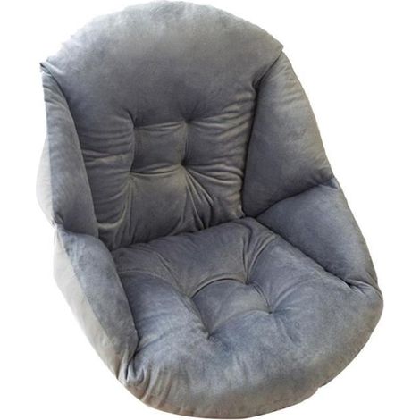 Coussin de Chaise - Rehausseur de Chaise Doux avec Dossier en Forme Coquille Peluche pour Chaise Jardin et Fauteuil, 40 x 48cm, (1/4)