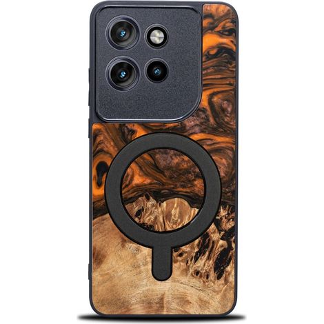 Custodia Bewood Unique per Motorola Edge 50 Neo - Arancione con MagSafe (1/3)