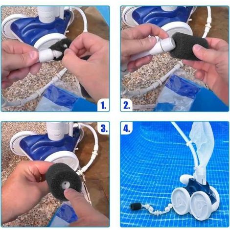 12pcs Brosse mousse robot piscine - Accessoire compatible Nettoyage efficace - Robot de piscine (1/4)