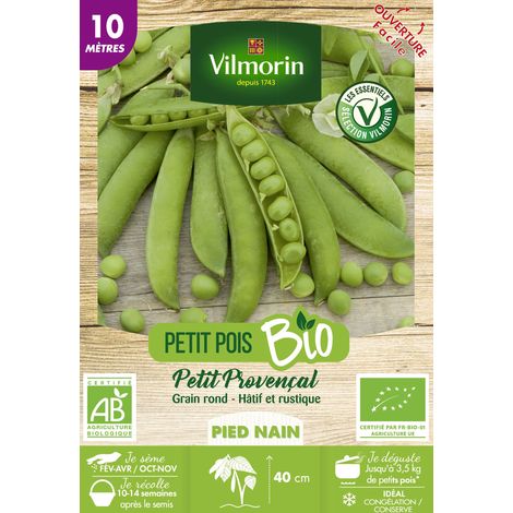 Pois Petit Provençal - BIO - 10 m Vilmorin (1/2)