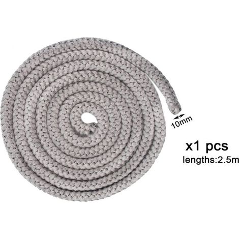 2 Pièces 10mm x 2,5m joint cheminée,joint poele a bois,joint insert cheminée,Fibre de Verre, pour cheminée, Poêle (1/4)