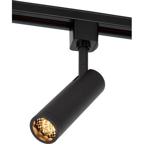 Spot sur rail - Système de rail monophasé/Éclairage sur rail - 1xGU10(MR11) - Noir (Extension) (1/5)
