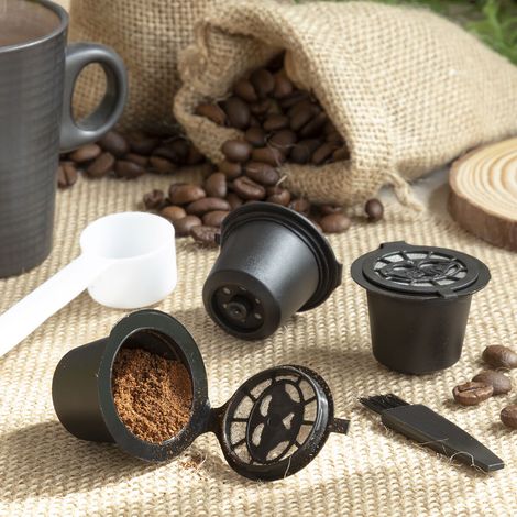 Set mit 3 wiederverwendbaren Kaffeekapseln recoff innovagoods (1/5)