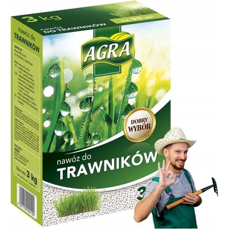 Engrais pour gazon 3 kg, multicomposant, minéral, épandable (1/3)