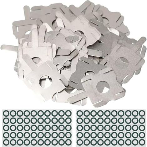 100Pcs 4P DIY 0.15MM Bande d'acier nickelé (Type H Type T), languettes de Soudure pour Batterie 18650 Lithium, Soudure par Points (4P Square) (1/5)