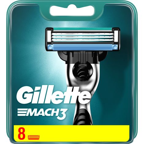 Lame di ricambio per rasoio da uomo Gillette Mach3, confezione da 8 (1/4)