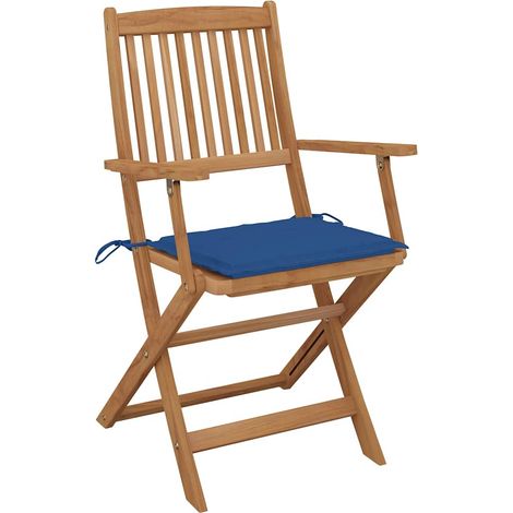 Maison Exclusive - Klappbare Gartenstühle 4 Stk. mit Kissen Massi