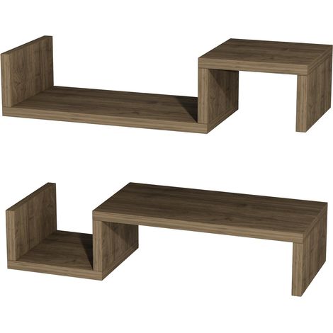 12x58x19,6 étagère murale en noyer (1/5)