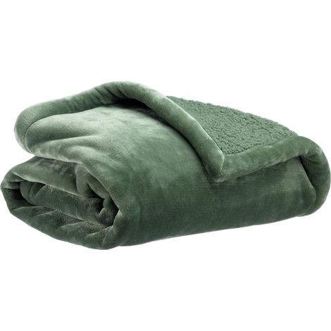 VIVARAISE - Plaid Michka Vivaraise - Couvre-lit Doux Double Face 180x220 cm en Polyester Beige