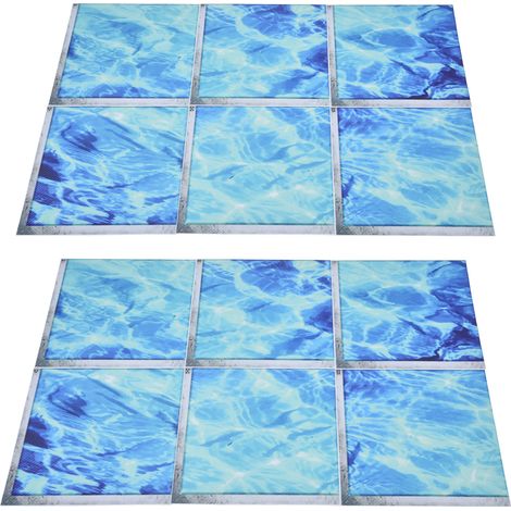 Set mit 2 3D-Antirutsch-Badezimmeraufklebern, wasserfesten PVC-Aufklebern, Abziehbildern für Fliesen, Schwimmbad und Dusche. (1/5)