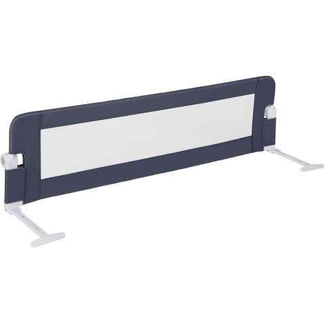 Foldable Bed Rail Toddlers 152cm Swing Down Baby Bed Guard Rail-Grey (1/5)