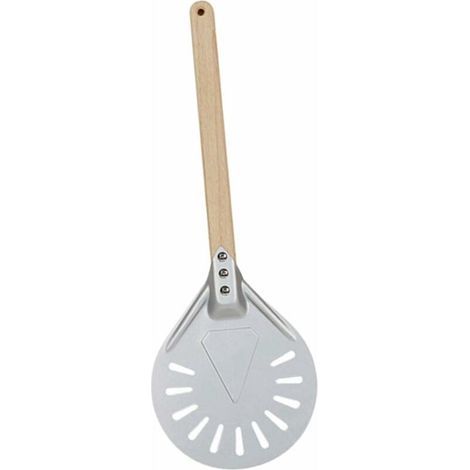 7/8/9 Pouces Perforé Pizza Tournant Peel,Pizza Pelle en Aluminium Manche en Bois Pelle À Pizza Paddle, Court Pizza Outil, Non Slip Poignée - 8 Pouces 40cm (1/5)