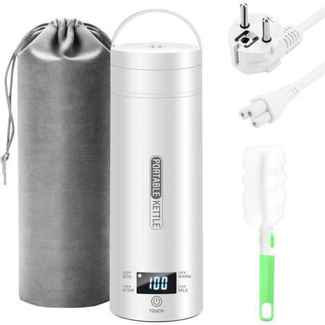 Bouilloire Électrique De Voyage, Mini Bouilloire Electrique 500ml Bouilloire Électrique Portable Mini Bouilloire 4 Temperatures Bouilloire De Voyage En Acier Inoxydable Pour Thé, Café, Lait (1/5)