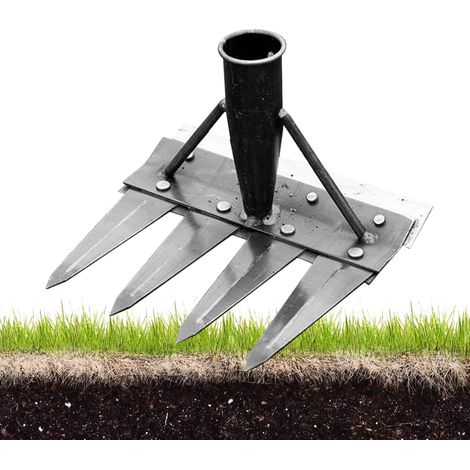 Rastrello da giardino in acciaio al carbonio per diserbo, rastrello da giardino resistente, attrezzi per la rimozione delle erbacce, rastrelli da giardino in metallo, rastrello in ferro per giardinagg