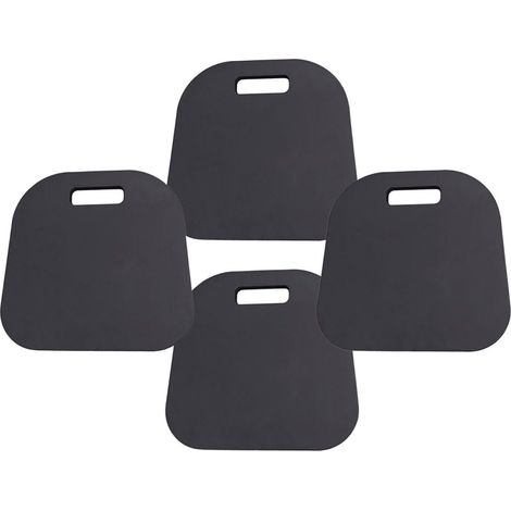 Lot de 4 Coussins de Genoux Multifonctionnels en EVA Épais 33X32X2 CM Tapis de Jardin Noir Léger et Portable pour Jardinage Exercices Sol et Protection des Genoux (1/5)