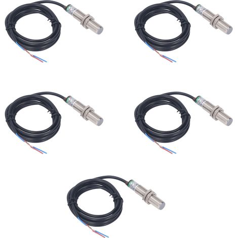 Lot de 5 détecteurs de proximité étanches IP65 sans contact, 2 fils, normalement ouverts, 0-250 V (1/5)