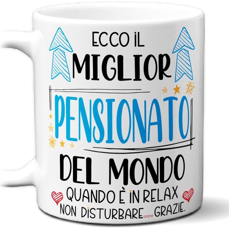 Mug cadeau retraité de l'année, idée cadeau homme pension grand-père retraité, anniversaire homme, tasse retraité du monde en détente - MUG178 (1/5)