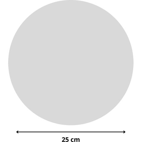Rond verre acrylique gris 3 mm - Diamètre 25 cm (250 mm) - Disque verre synthétique - Plaque PMMA XT - Plexiglass (1/4)