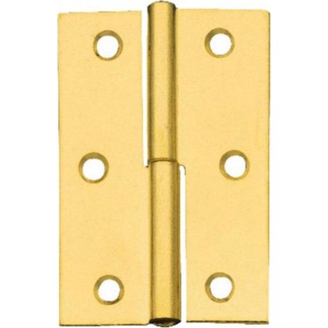 FPLUS amig bisagra 540-60 lat.dcha. , Bisagra desmontable de acero con canto cuadrado y sin remate.
Caracaterísticas:
Medida: 60 x 41 x 1,2 mm
Material: Acero
Acabado: Latonado b
