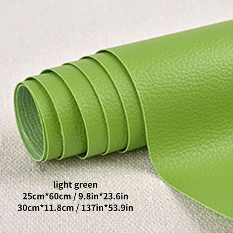 Lederflicken, 1 Rolle selbstklebende PU-Lederflicken, Erste-Hilfe-Set für Autositze, Sofas, Möbel, Jacken, Handtaschen, 50 x 137 cm, hellgrün