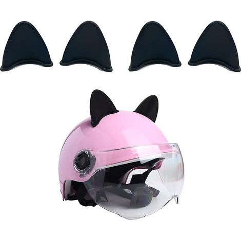 4pcs-casque De Moto Dcoratif, De Ornement De Casque D'oreilles De Chat, Casque De Moto Oreilles De Chat Autocollant, Accessoires De Moto Personnal (1/5)
