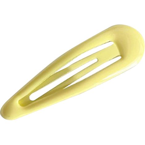 Pinceaux à cheveux Candy Color Snap, maintien solide, barrettes adorables, jaune clair, pour femmes et filles (1/5)