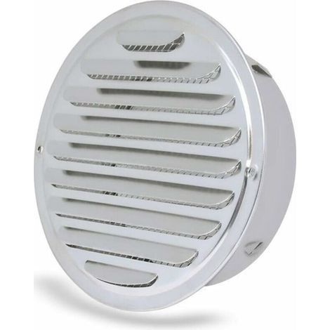 Grille d'aération ronde en acier inoxydable – Ø 100 mm – Ventilation avec filet pour tuyau d'échappement – Installation facile (1/5)
