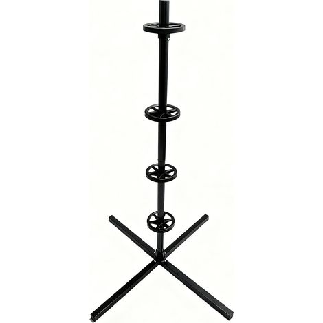 Relaxdays tyre rack for 4 complete wheels, up to 120 kg, HWD: 131.5x66x66 cm, steel, black