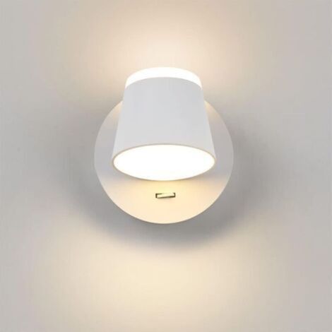 Applique da parete a LED da 8W, rotazione a 360 gradi, luce bianca calda 3000K, ideale per camera da letto, testiera del letto, scale interne, corridoio, garage, hotel — applique a LED senza marchio (1/4)
