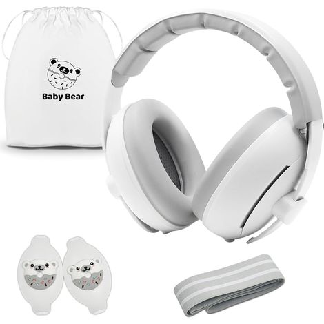 2 en 1 Casque Anti Bruit Pour Bébés et Tout-Petits Jusqu'à 48 Mois, Casque Anti Bruit Bébé Réglable avec Réduction de Bruit, Protection Auditive pour Bébés, pour Sommeil Voyages (1/5)