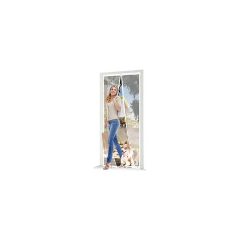 Moustiquaire porte fenêtre magnétique 90x210 cm – Fil de nylon résistant aux déchirures – Fermeture automatique par grands aimants – Installation facile (1/5)
