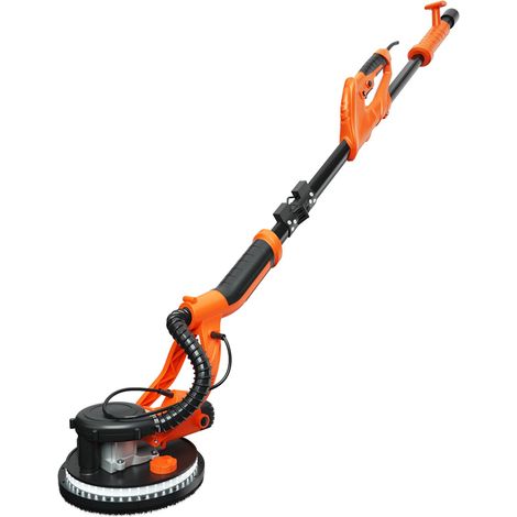 Ponceuse murale 750 W pour cloison sèche - Système de collecte de poussière - 800-1750 tr/min - Avec lumière LED et 12 disques abrasifs (1/4)
