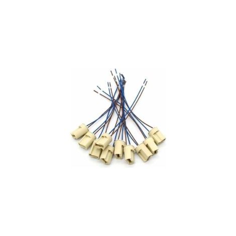 Confezione da 10 portalampade in ceramica G9 con filettatura in Teflon da 150 mm per lampadine alogene LED G9 per uso domestico - Crezuo (1/4)