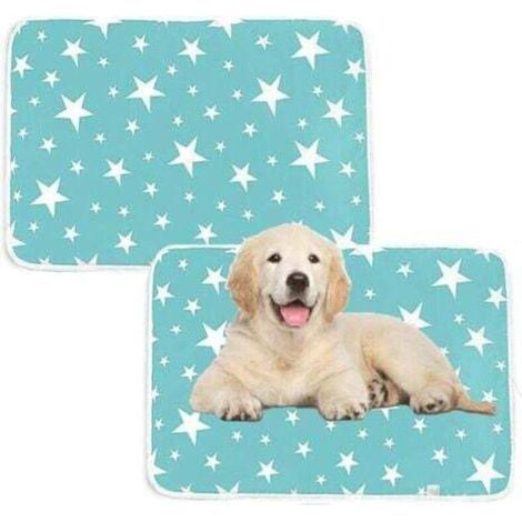 Lot de 2 coussinets anti-pipi lavables pour chiens, imperméables et réutilisables Tapis d'entraînement pour chiot Taille(50x70cm)