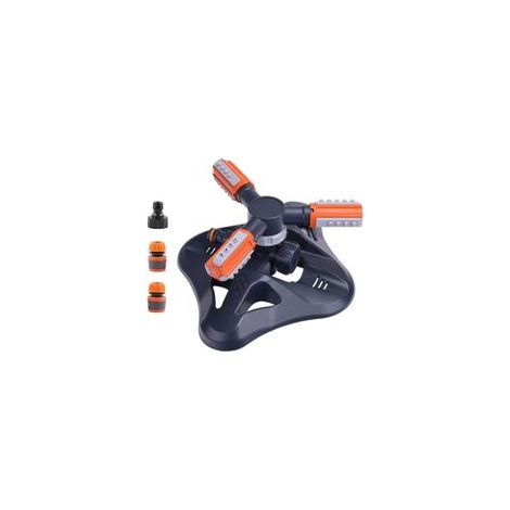 Arroseur de jardin 3 bras 360 ° - Système d'arrosage automatique - Débit réglable et débit d'eau (1/5)