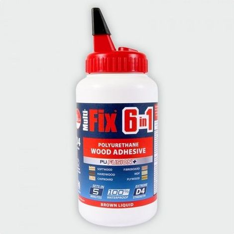 TIMCO 6 in 1 PU Wood Adhesive 5 Minutes Liquid Brown - 750g (1/2)