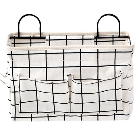 Sac de rangement mural, pochette murale, organisateur d'étagère suspendu en coton, style 1