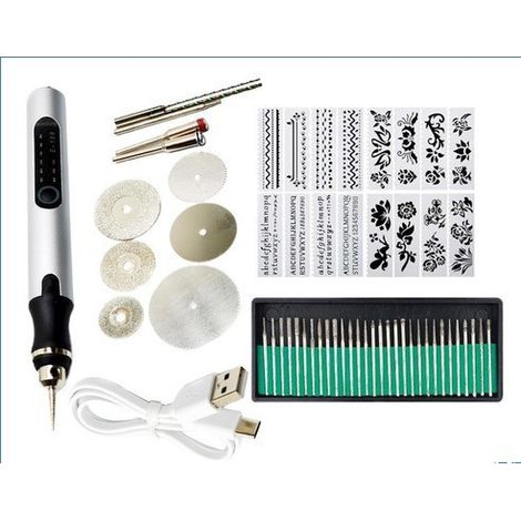 Mini Dremel Rotary Tool Kit with 3681+56 Accessories, Variable Speed Micro Grinder for Jewelry Metal Glass Wood DIY Carving and Polishing, 4.2V Rechargeable Cordless Engraver Pen (1/2)