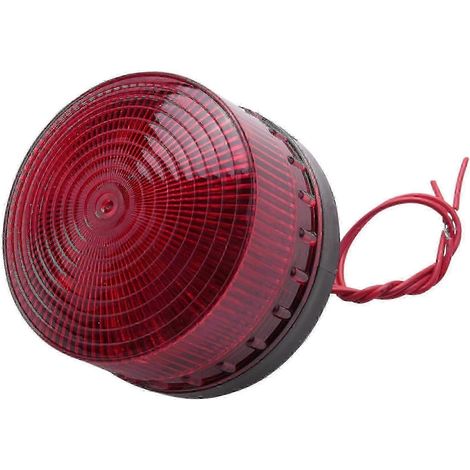 Feu stroboscopique industriel à LED rouge 220-240 V CA pour avertissements d'accidents et signaux de sécurité. (1/5)