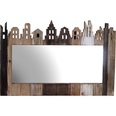 Kassettenspiegel aus Naturholz cm78,5x51,5x2,5 (1/2)